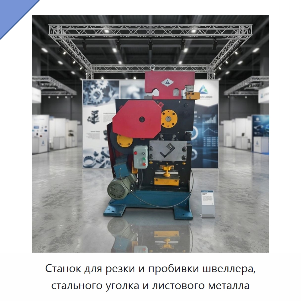 Станок для резки и пробивки швеллера, стального уголка и листового металла — Гидравлические комбинированные пресс-ножницы