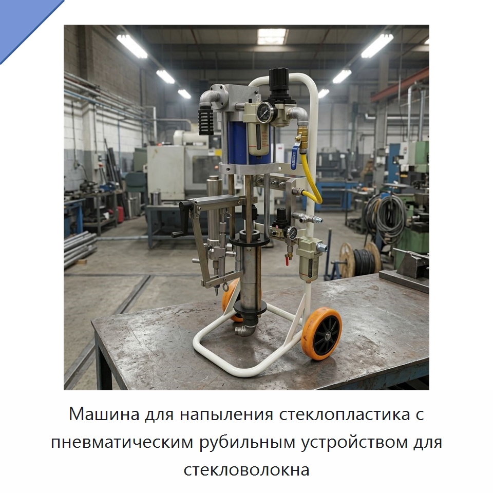 Машина для напыления стеклопластика с пневматическим рубильным устройством для стекловолокна — Специальная строительная техника