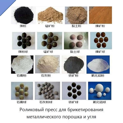 Роликовый пресс для брикетирования металлического порошка и угля