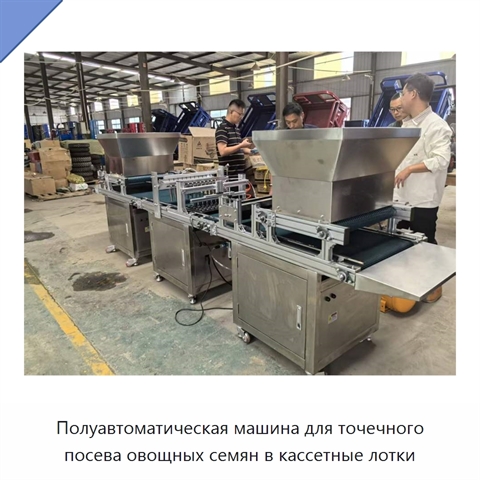 Полуавтоматическая машина для точечного посева овощных семян в кассетные лотки