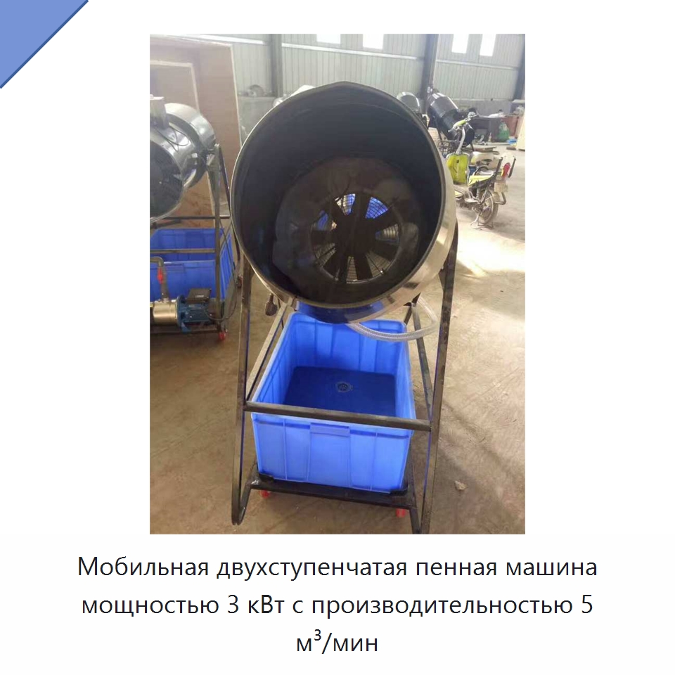 Мобильная двухступенчатая пенная машина мощностью 3 кВт с производительностью 5 м³/мин — Оборудование для производства пеноматериалов