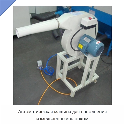 Автоматическая машина для наполнения измельчённым хлопком