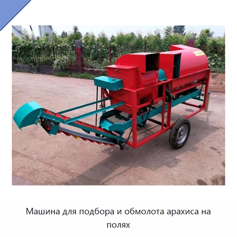 Машина для подбора и обмолота арахиса на полях
