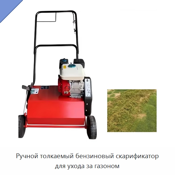 Ручной толкаемый бензиновый скарификатор для ухода за газоном — Специальная сельскохозяйственная техника