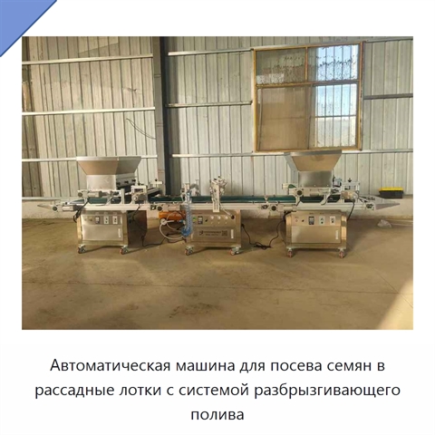 Автоматическая машина для посева семян в рассадные лотки с системой разбрызгивающего полива