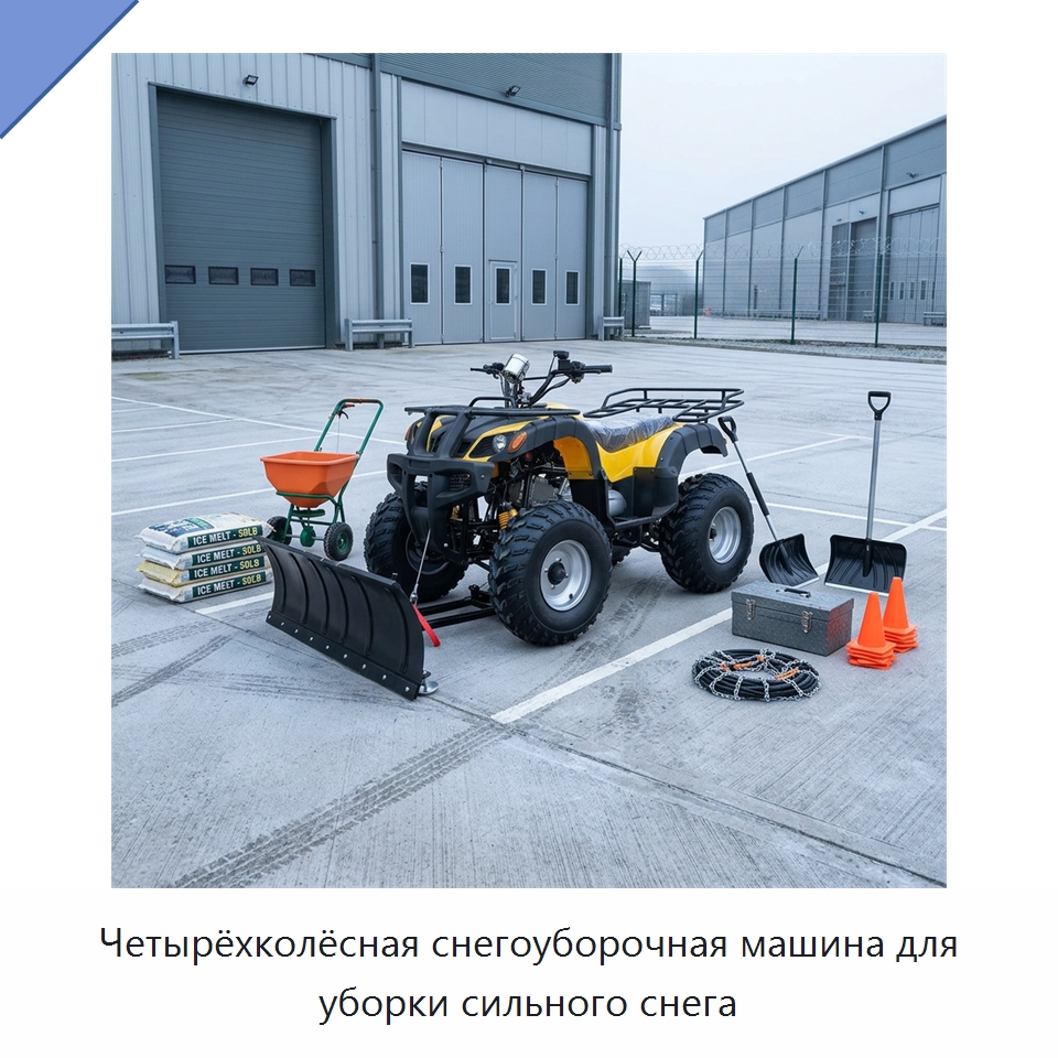Четырёхколёсная снегоуборочная машина для уборки сильного снега — Специальные машины и промышленное оборудование