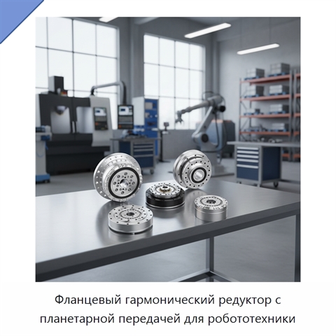 Фланцевый гармонический редуктор с планетарной передачей для робототехники