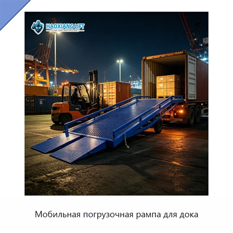 Мобильная погрузочная рампа для дока