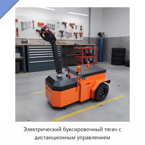 Электрический буксировочный тягач с дистанционным управлением