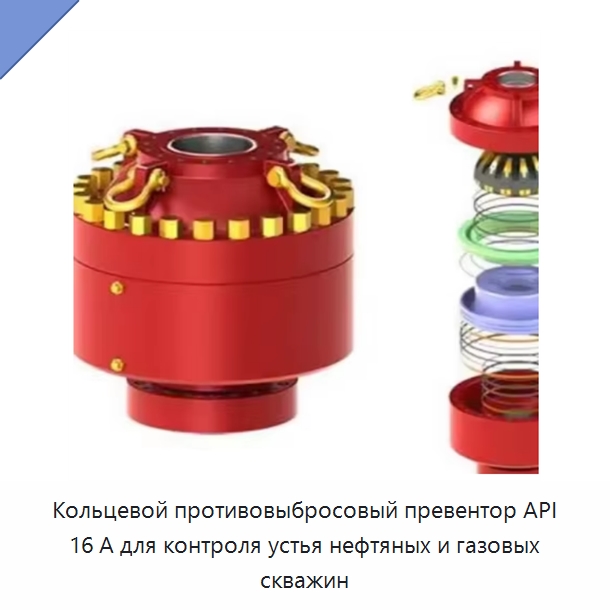 Кольцевой противовыбросовый превентор API 16 А для контроля устья нефтяных и газовых скважин — Нефтепромысловое оборудование