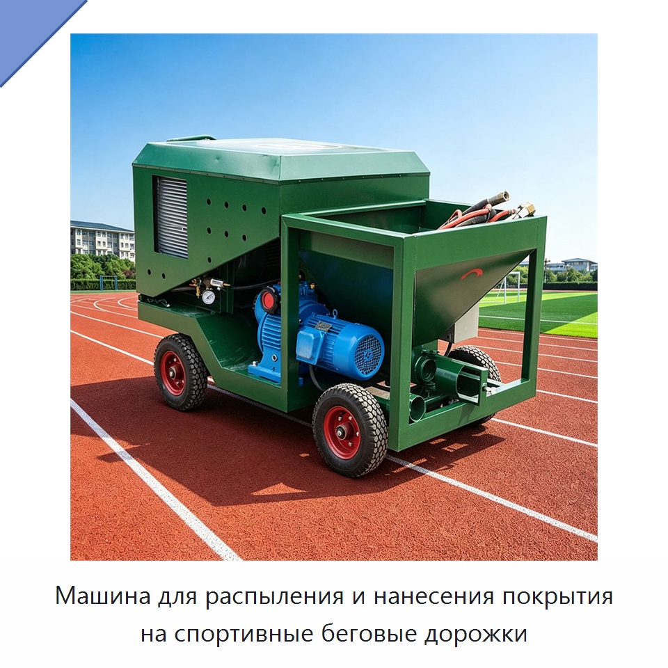 Машина для распыления и нанесения покрытия на спортивные беговые дорожки — Специальная строительная техника