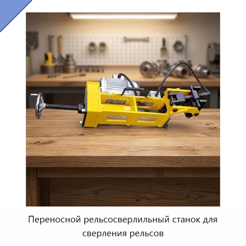 Переносной рельсосверлильный станок для сверления рельсов