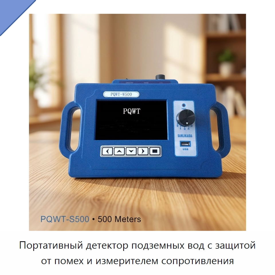 Портативный детектор подземных вод с защитой от помех и измерителем сопротивления — Горнодобывающее оборудование