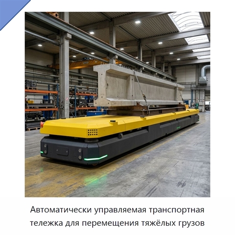 Автоматически управляемая транспортная тележка для перемещения тяжёлых грузов