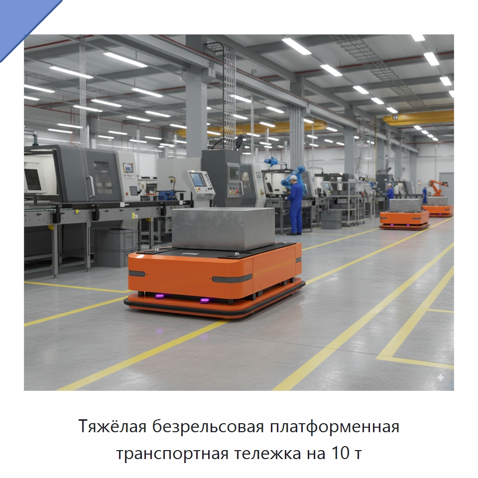 Тяжёлая безрельсовая платформенная транспортная тележка на 10 т — Подъемные столы