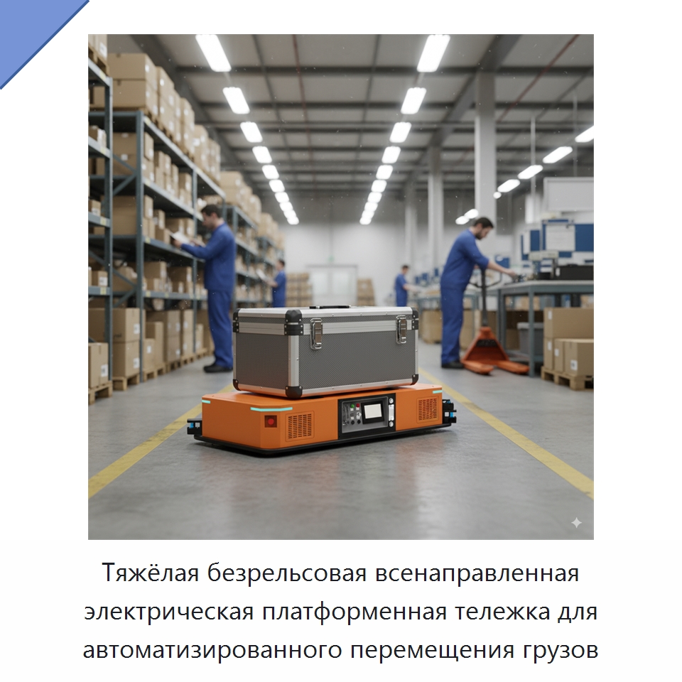 Тяжёлая безрельсовая всенаправленная электрическая платформенная тележка для автоматизированного перемещения грузов — Подъемные столы