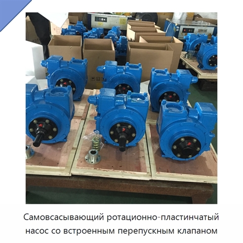 Самовсасывающий ротационно-пластинчатый насос со встроенным перепускным клапаном