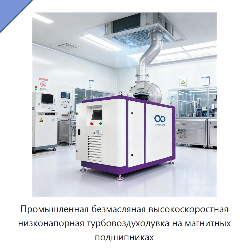 Промышленная безмасляная высокоскоростная низконапорная турбовоздуходувка на магнитных подшипниках — Специальные машины и промышленное оборудование