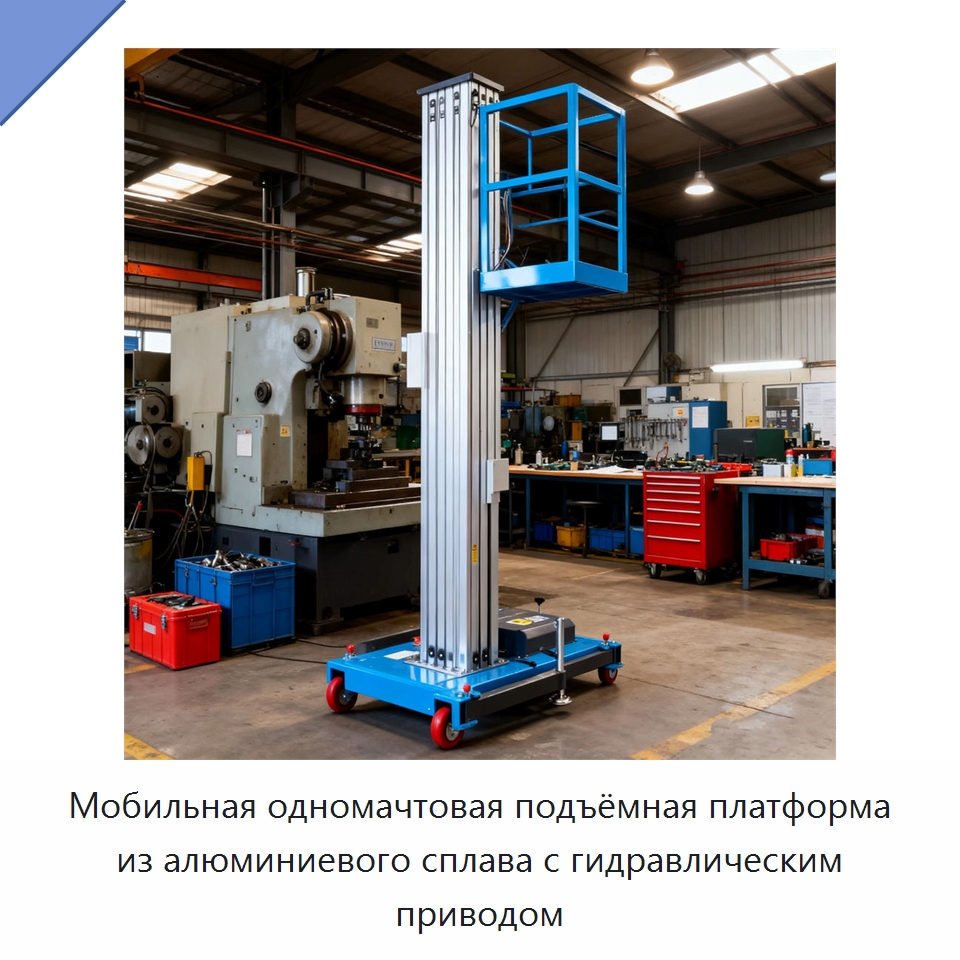 Мобильная одномачтовая подъёмная платформа из алюминиевого сплава с гидравлическим приводом — Подъемные столы