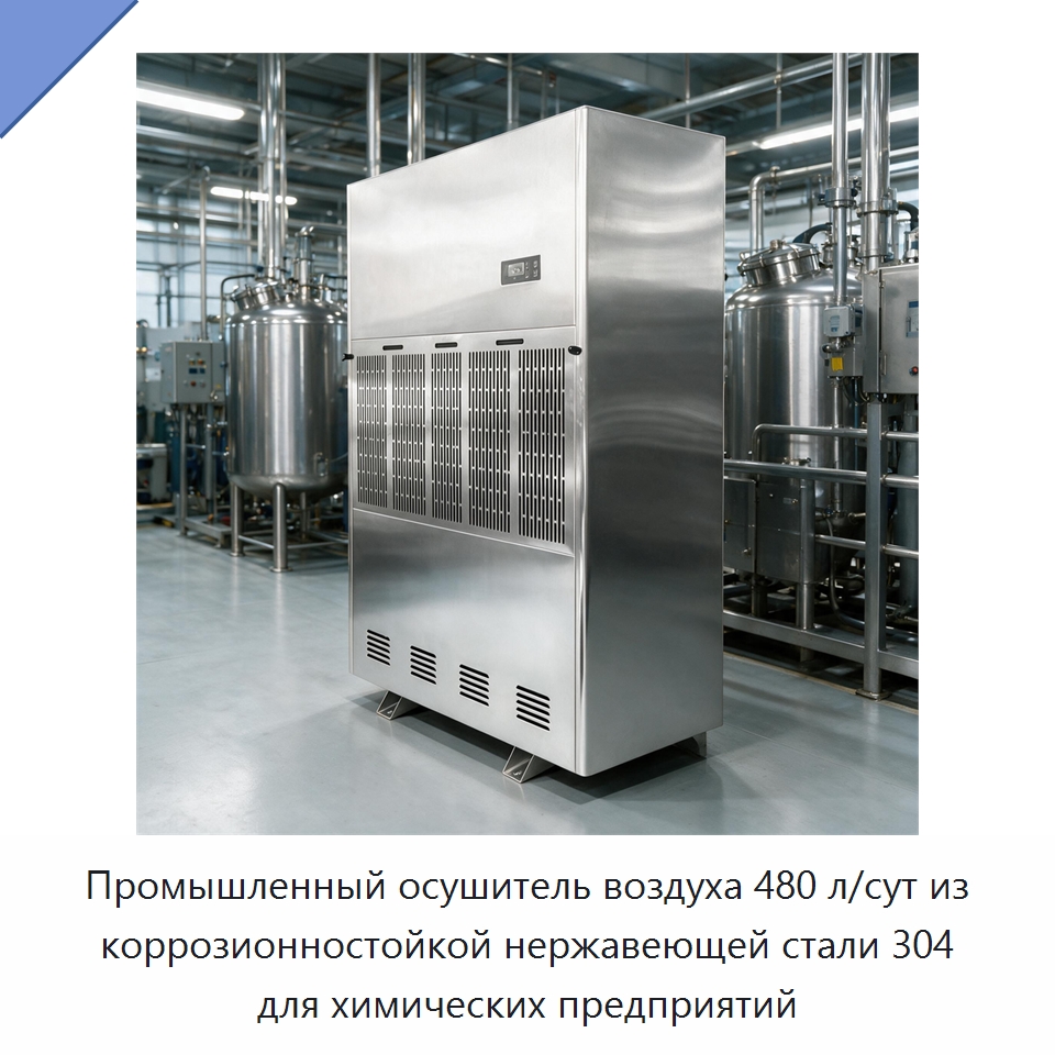 Промышленный осушитель воздуха 480 л/сут из коррозионностойкой нержавеющей стали 304 для химических предприятий — Воздухоочистительное оборудование