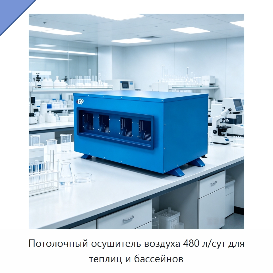 Потолочный осушитель воздуха 480 л/сут для теплиц и бассейнов — Воздухоочистительное оборудование