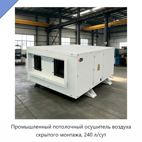 Промышленный потолочный осушитель воздуха скрытого монтажа, 240 л/сут