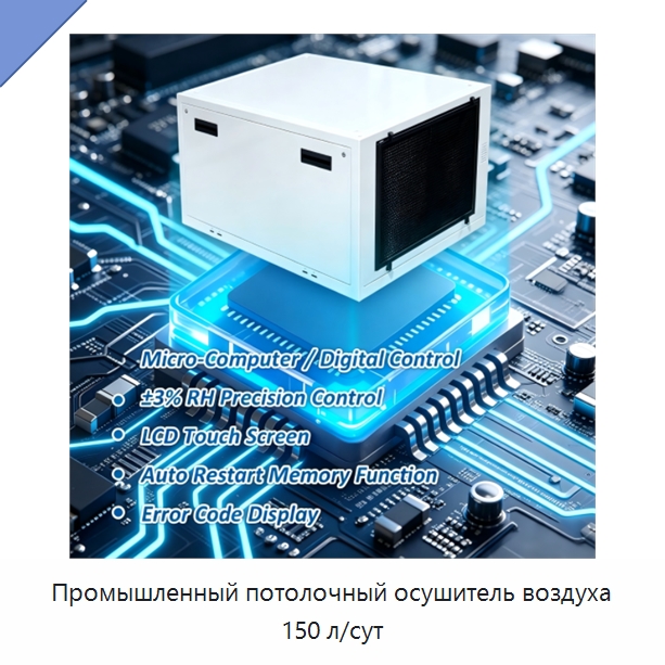 Промышленный потолочный осушитель воздуха 150 л/сут — Воздухоочистительное оборудование