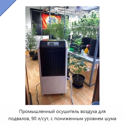 Промышленный осушитель воздуха для подвалов, 90 л/сут, с пониженным уровнем шума