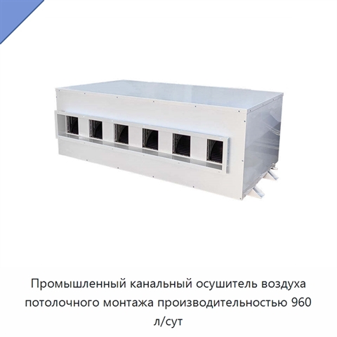 Промышленный канальный осушитель воздуха потолочного монтажа производительностью 960 л/сут