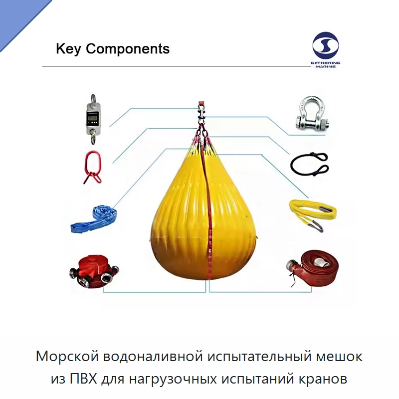 Морской водоналивной испытательный мешок из ПВХ для нагрузочных испытаний кранов — Специальные водно-спасательные средства