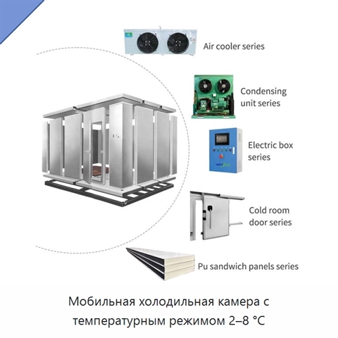Мобильная холодильная камера с температурным режимом 2–8 °C