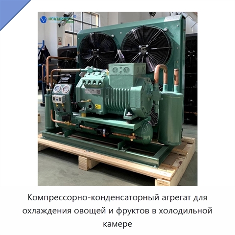 Компрессорно-конденсаторный агрегат для охлаждения овощей и фруктов в холодильной камере
