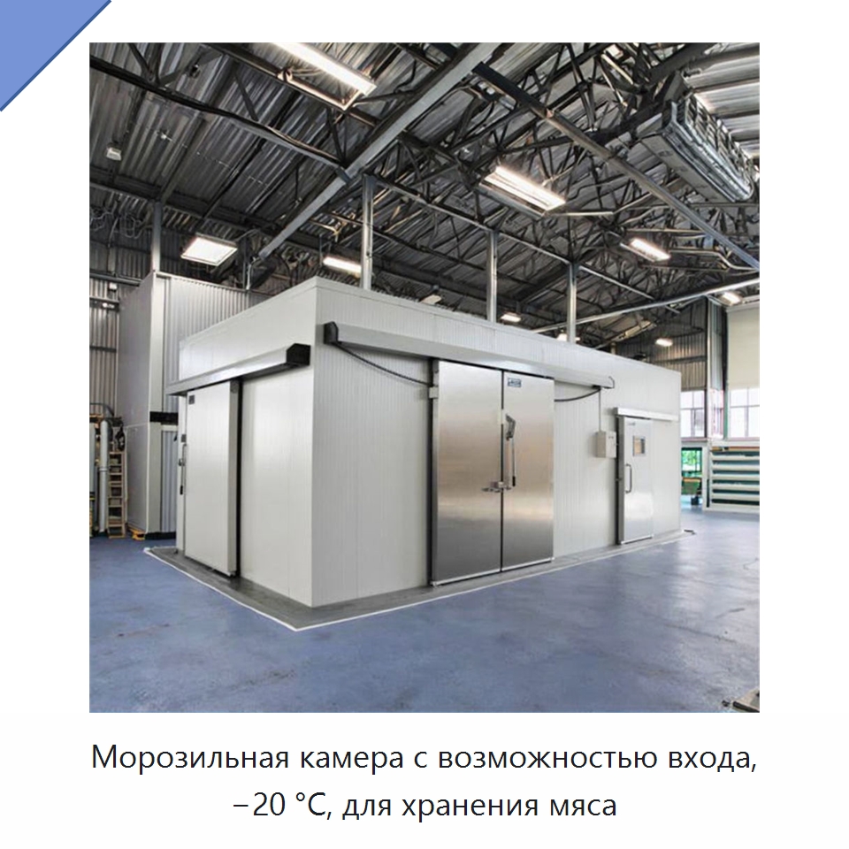 Морозильная камера с возможностью входа, −20 °С, для хранения мяса — Холодильные камеры
