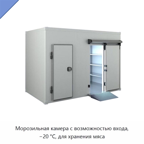 Морозильная камера с возможностью входа, −20 °С, для хранения мяса