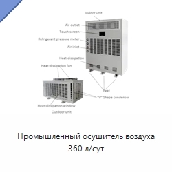 Промышленный осушитель воздуха 360 л/сут