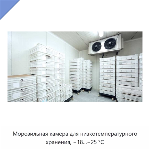 Морозильная камера для низкотемпературного хранения, −18…−25 °C