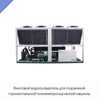 Винтовой водоохладитель для подземной горизонтальной тоннелепроходческой машины