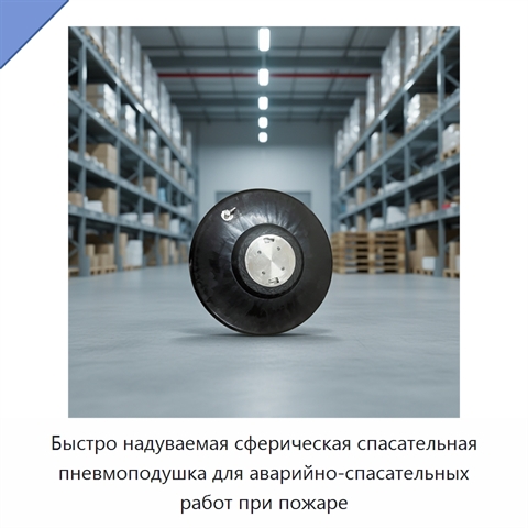 Быстро надуваемая сферическая спасательная пневмоподушка для аварийно-спасательных работ при пожаре