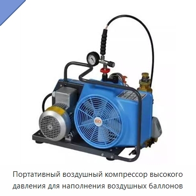 Портативный воздушный компрессор высокого давления для наполнения воздушных баллонов