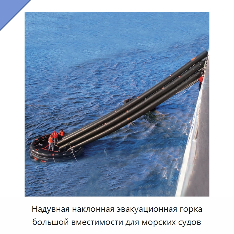 Надувная наклонная эвакуационная горка большой вместимости для морских судов — Специальные водно-спасательные средства