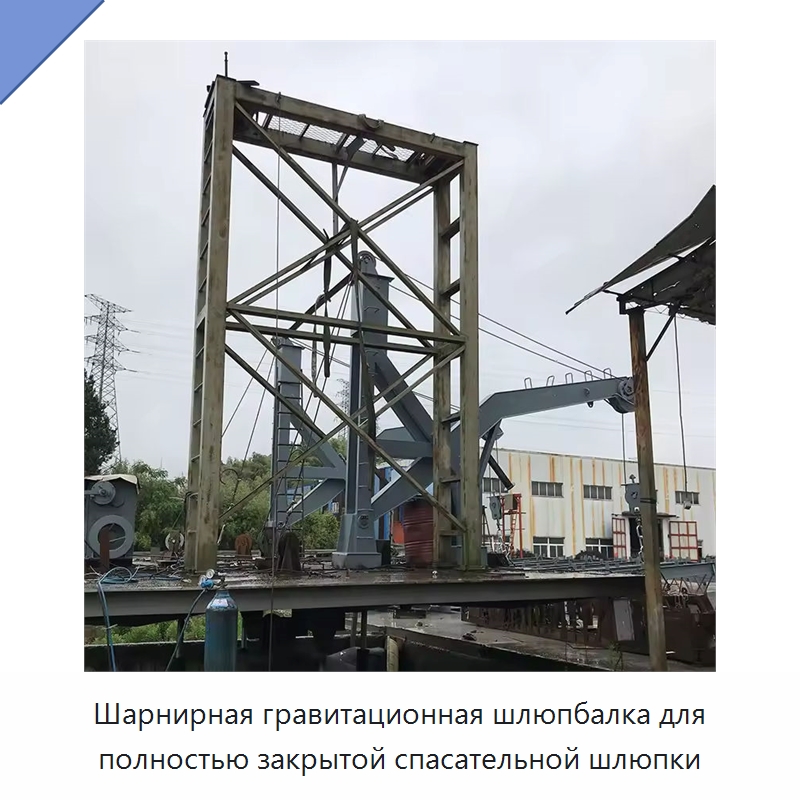Шарнирная гравитационная шлюпбалка для полностью закрытой спасательной шлюпки — Специальные водно-спасательные средства