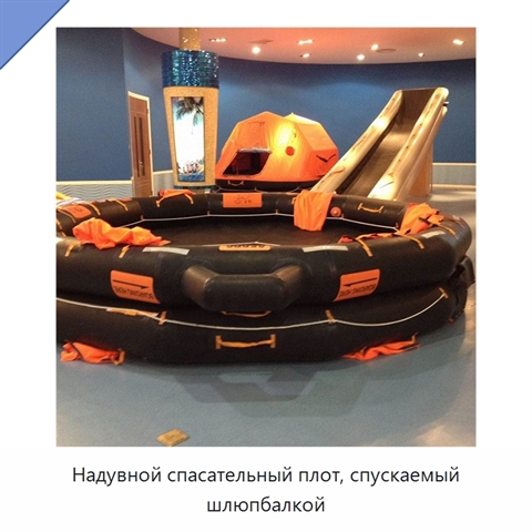 Надувной спасательный плот, спускаемый шлюпбалкой