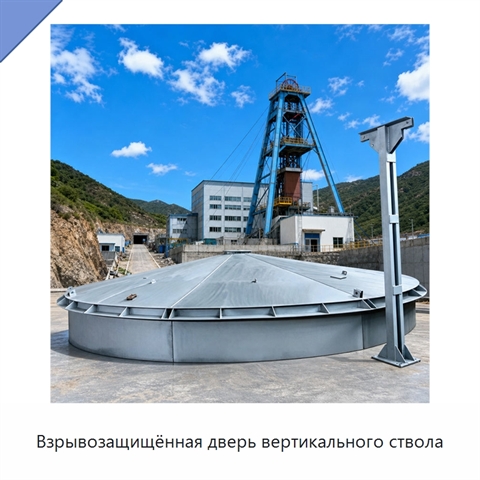 Взрывозащищённая дверь вертикального ствола