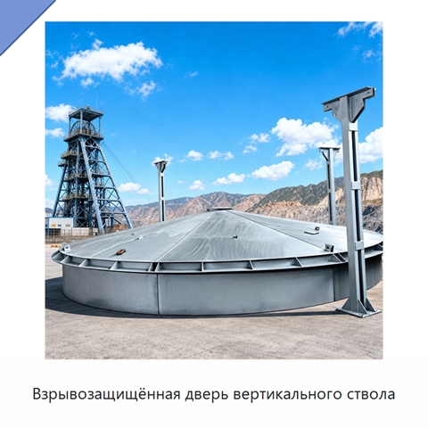 Взрывозащищённая дверь вертикального ствола