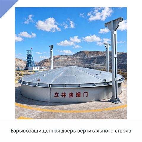 Взрывозащищённая дверь вертикального ствола