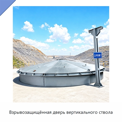 Взрывозащищённая дверь вертикального ствола