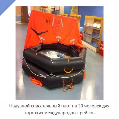 Надувной спасательный плот на 30 человек для коротких международных рейсов