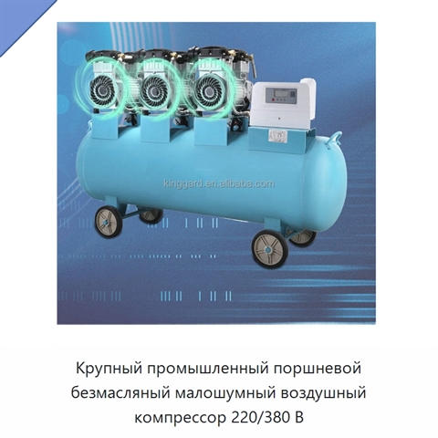 Крупный промышленный поршневой безмасляный малошумный воздушный компрессор 220/380 В