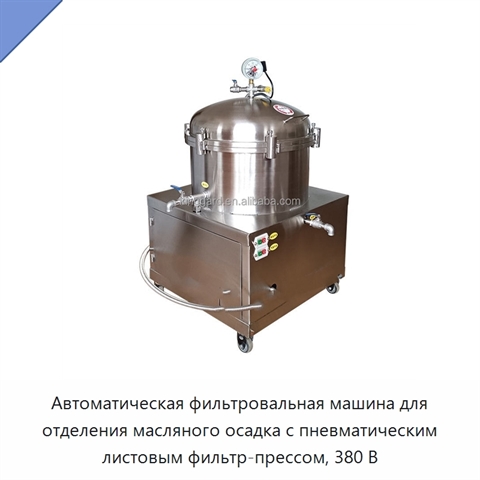 Автоматическая фильтровальная машина для отделения масляного осадка с пневматическим листовым фильтр-прессом, 380 В