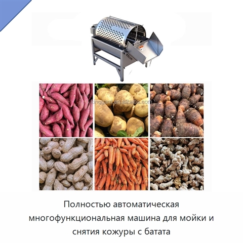 Полностью автоматическая многофункциональная машина для мойки и снятия кожуры с батата